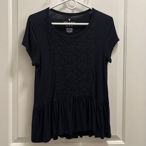 American Eagle Outfitters Black Soft & Sexy T-Shirt (XS)
